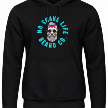 Black Pullover Hoodie with Skull Graphic