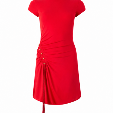 Elegant Solid Color A-Line Midi Dress