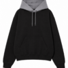 Black and Grey Oversized Pullover Hoodie