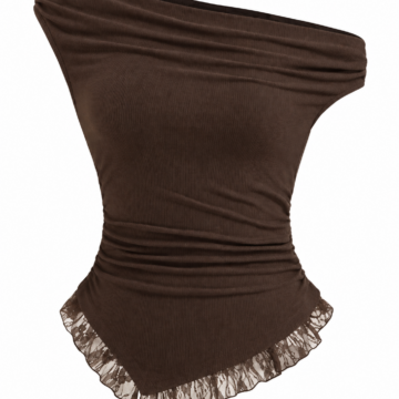 Black Textured Short Sleeve Blouse