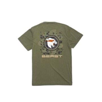 Olive Green Graphic Crew Neck T-Shirt
